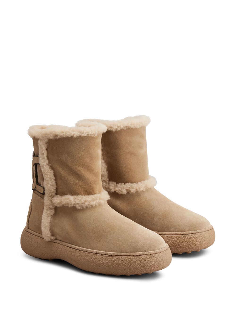 Tod's Kate suede and shearling ankle boots