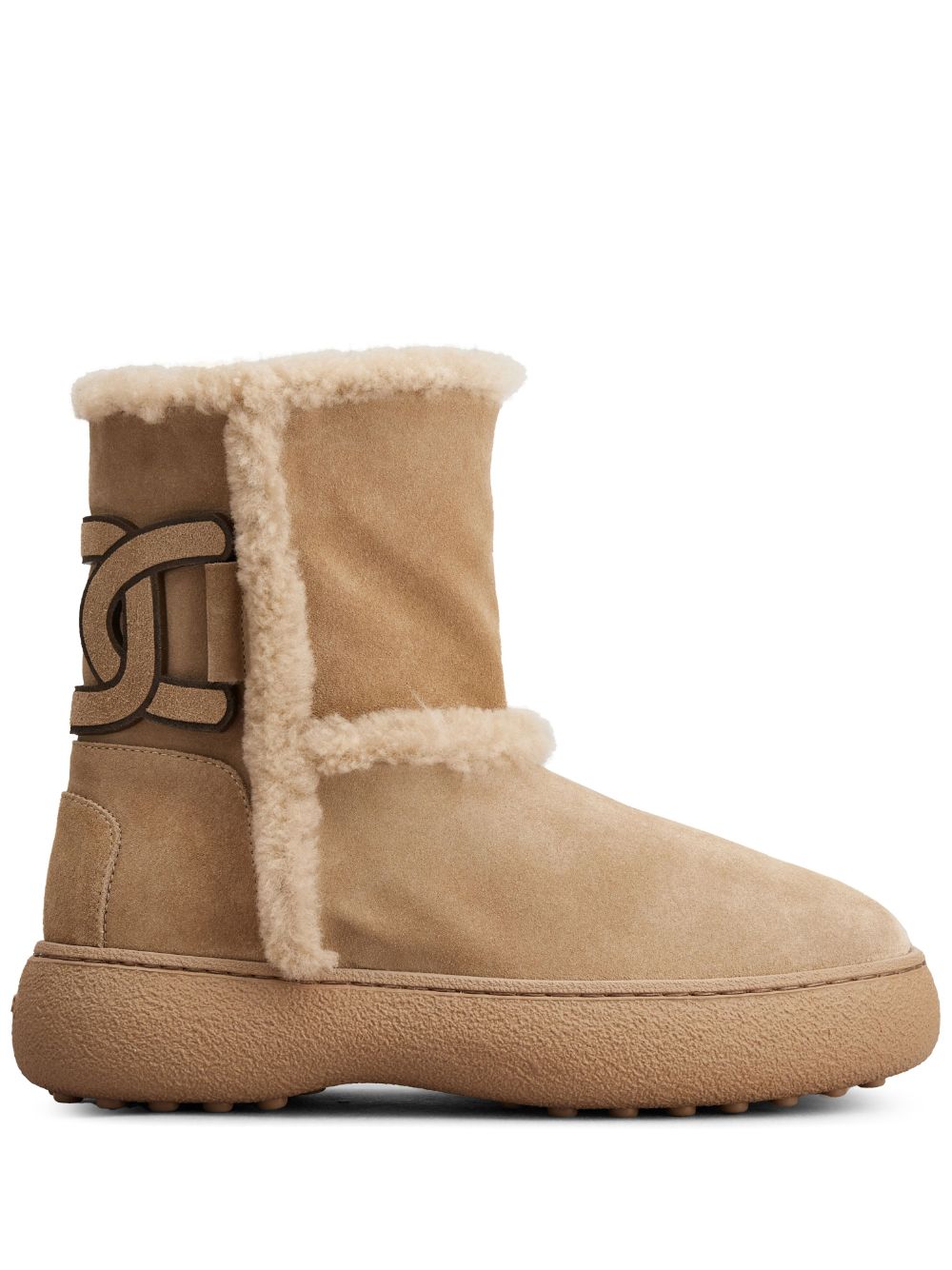 Tod's Kate suede and shearling ankle boots