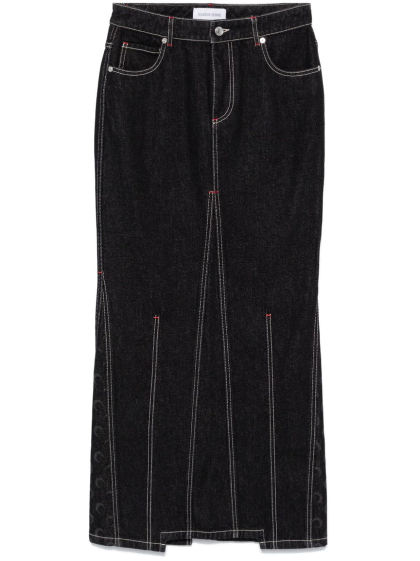 Marine Serre Crescent Moon Long Skirt