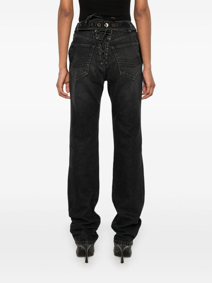 Jean Paul Gaultier Padded deatils denim jeans