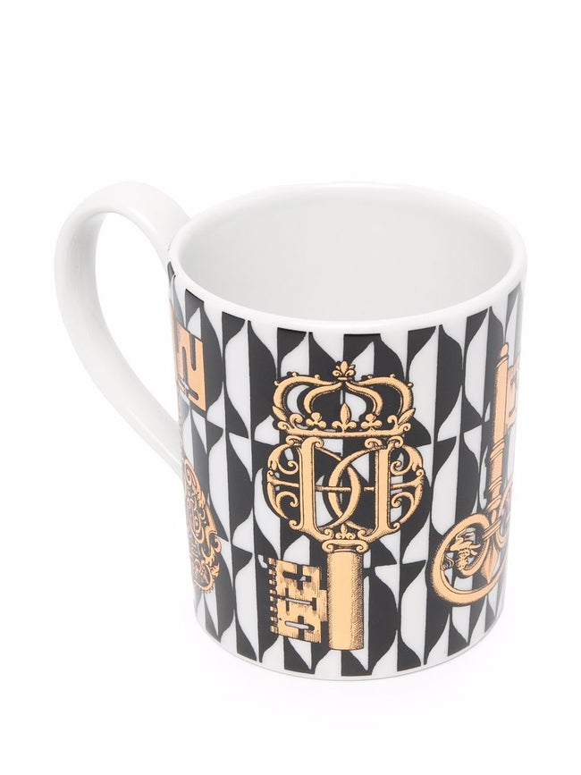 Fornasetti Mug Keys and Diamonds