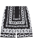 Versace Medusa Chains Silk Shorts