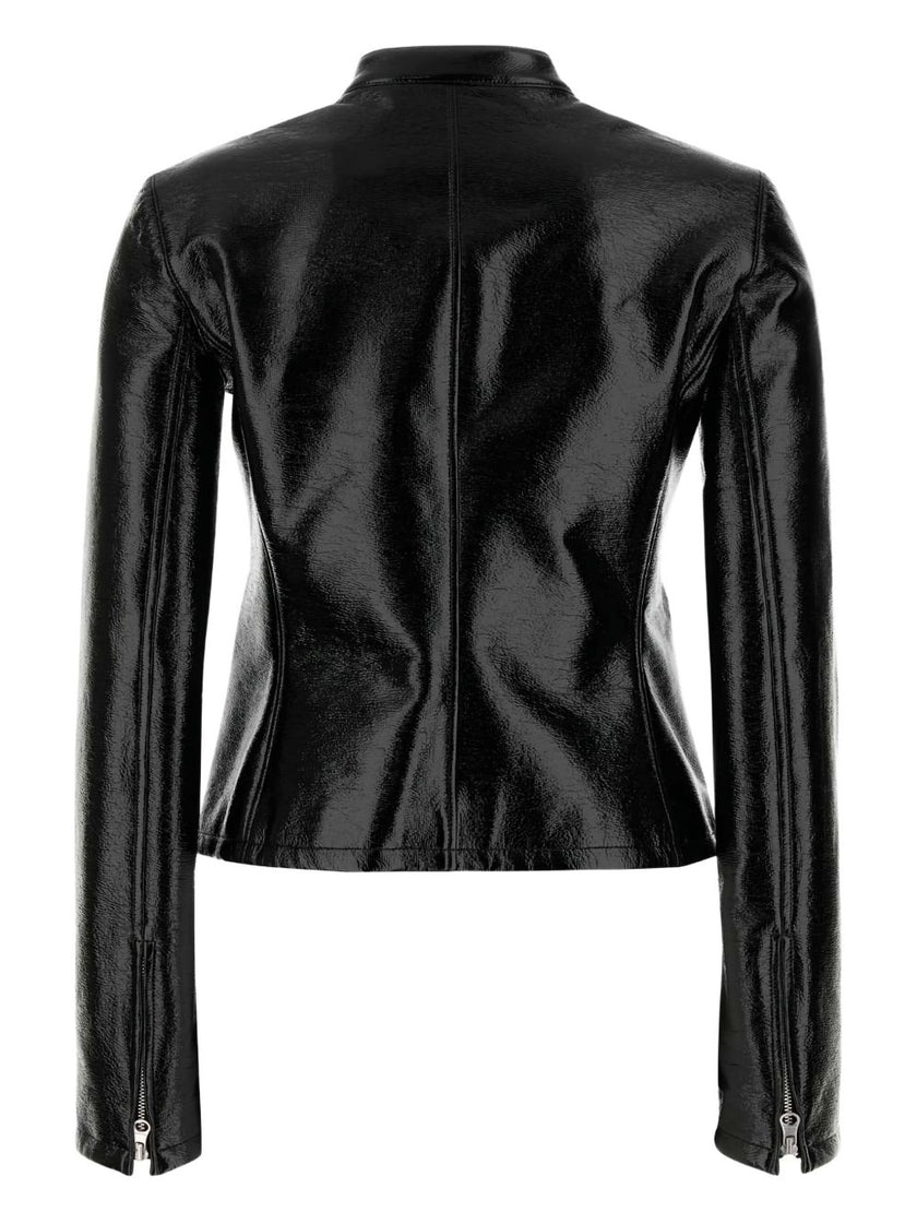 Courreges Pre Vinyl biker jacket