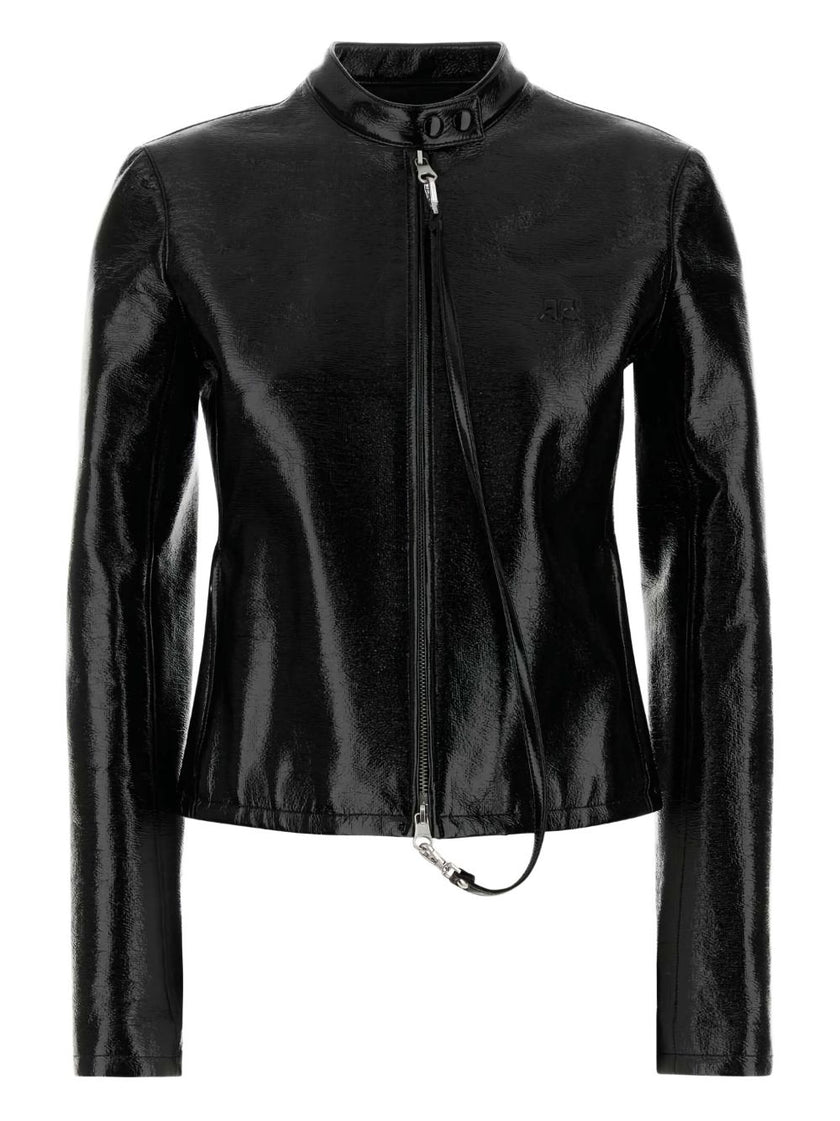 Courreges Pre Vinyl biker jacket