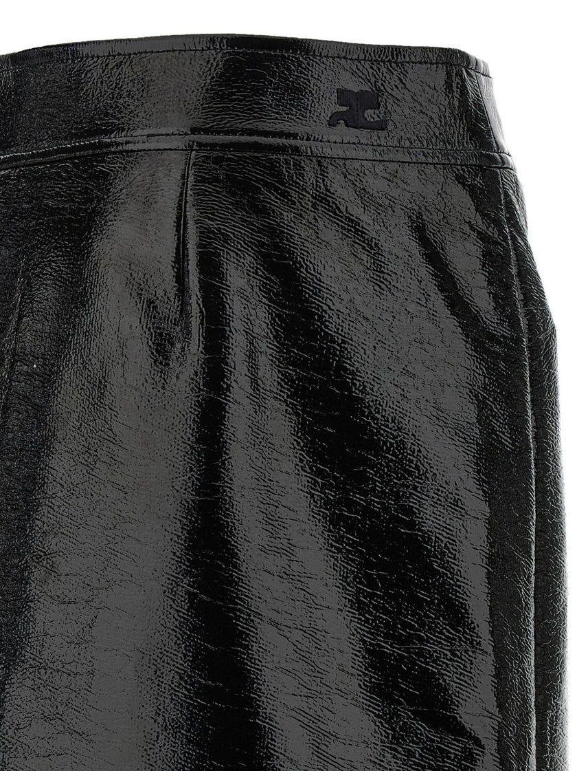 Courreges Pre Vynil midi skirt