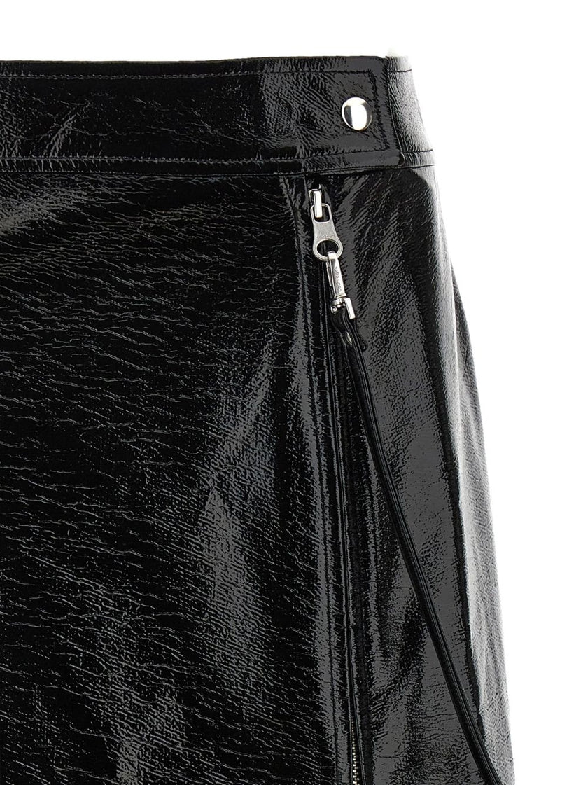 Courreges Pre Vynil midi skirt