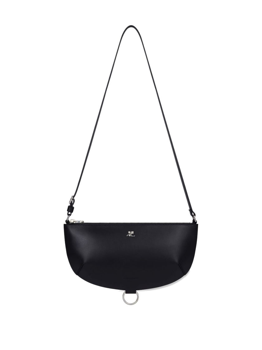 Courreges Pre half-moon leather shoulder bag