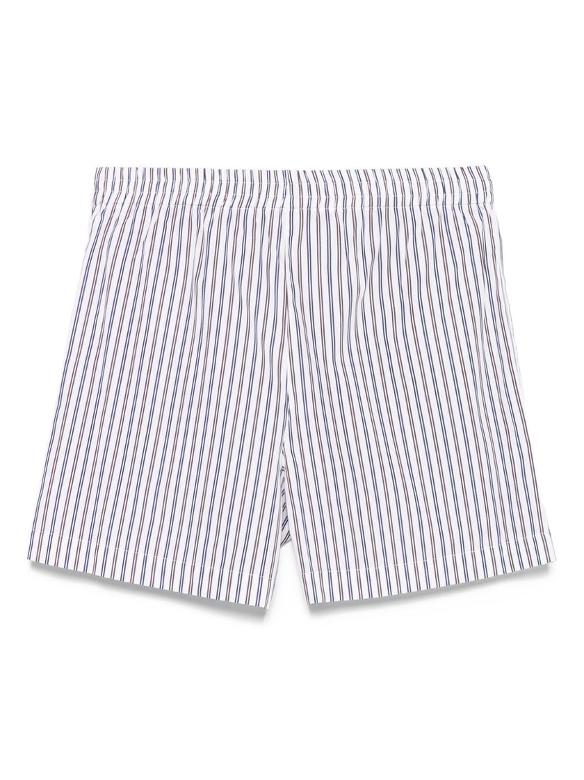 The Attico Striped cotton shorts