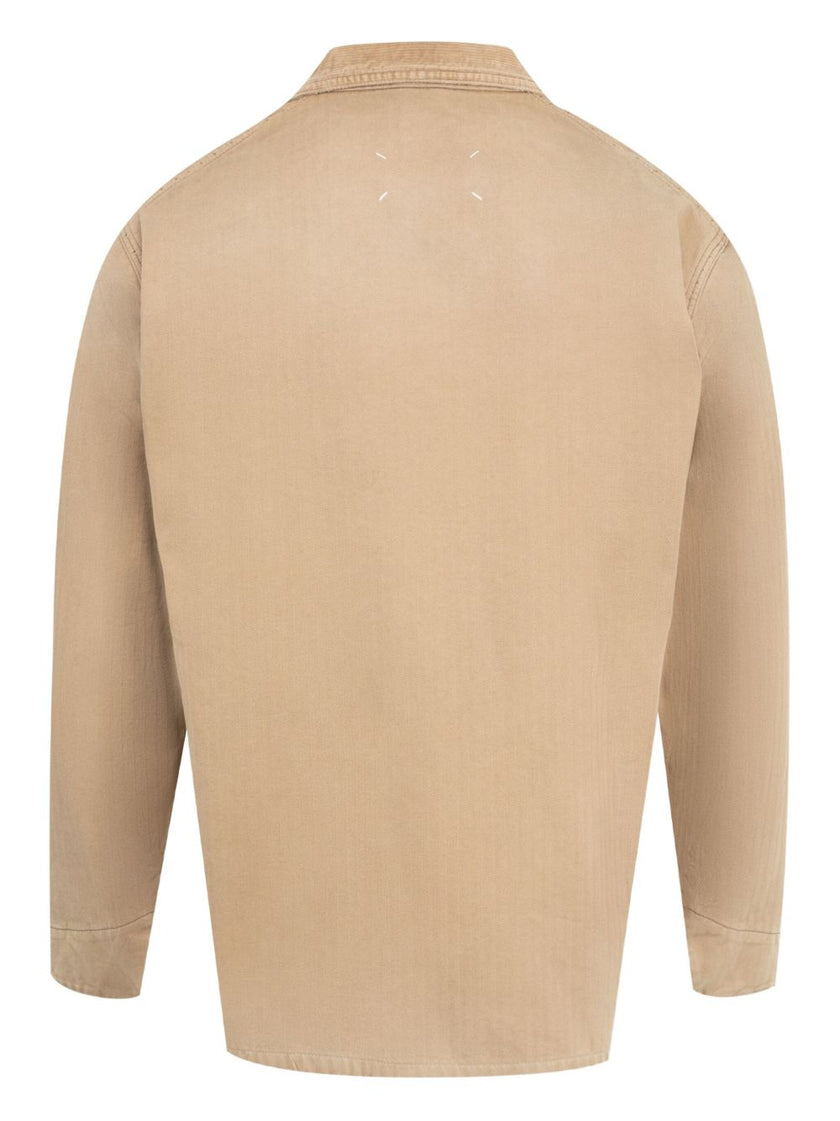 Maison Margiela Herringbone-weave shirt jacket
