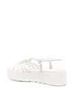 Gianvito Rossi Hebe leather knotted platform sandals.