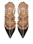 Valentino Garavani Rockstud Patent Pumps With 100mm Straps