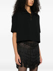 Jil Sander V-neck short sleeves straight hem Cropped polo shirt