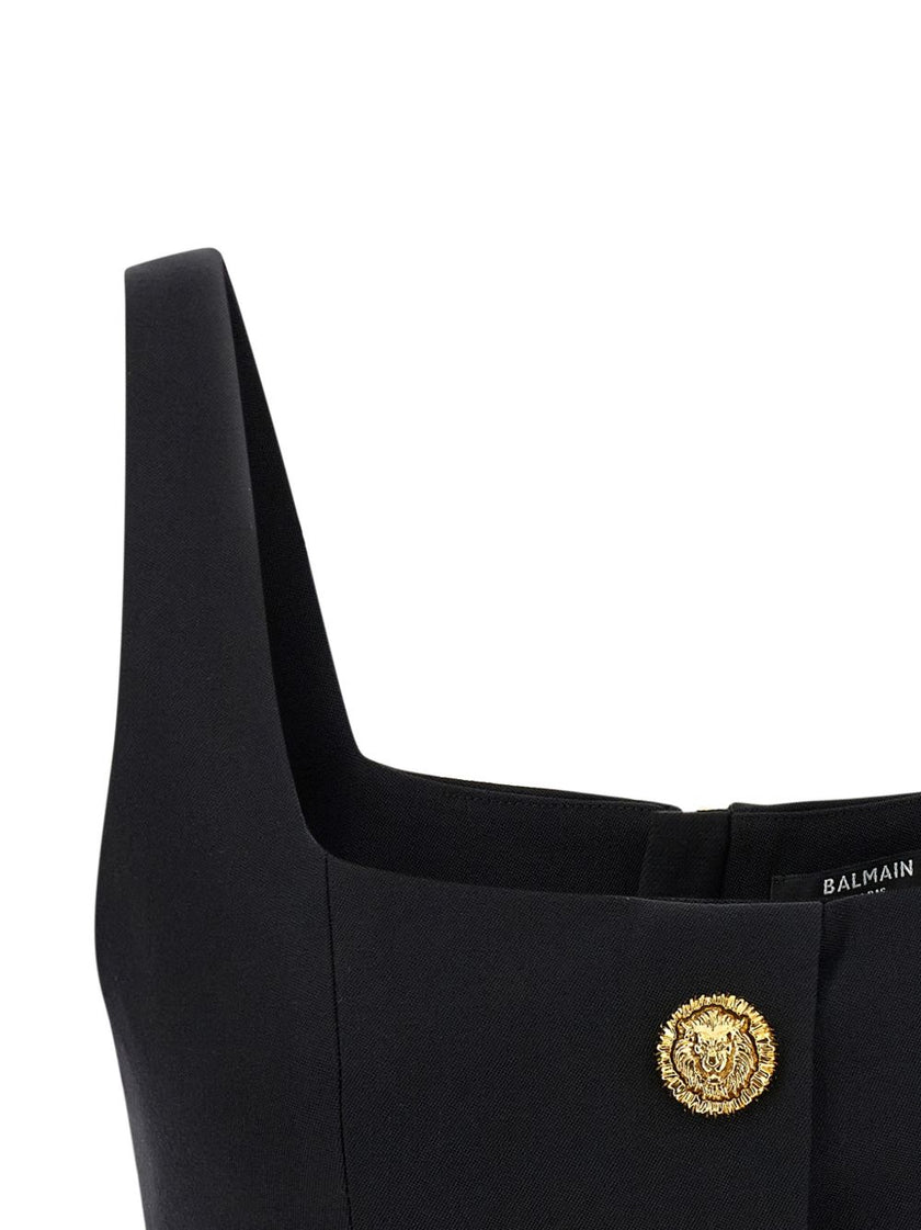 Balmain cropped Wool brassiere top