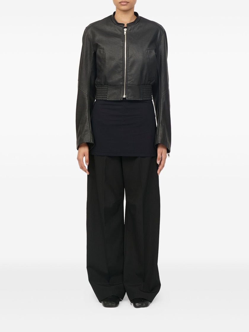 MM6 Maison Margiela Leather effect bomber jacket