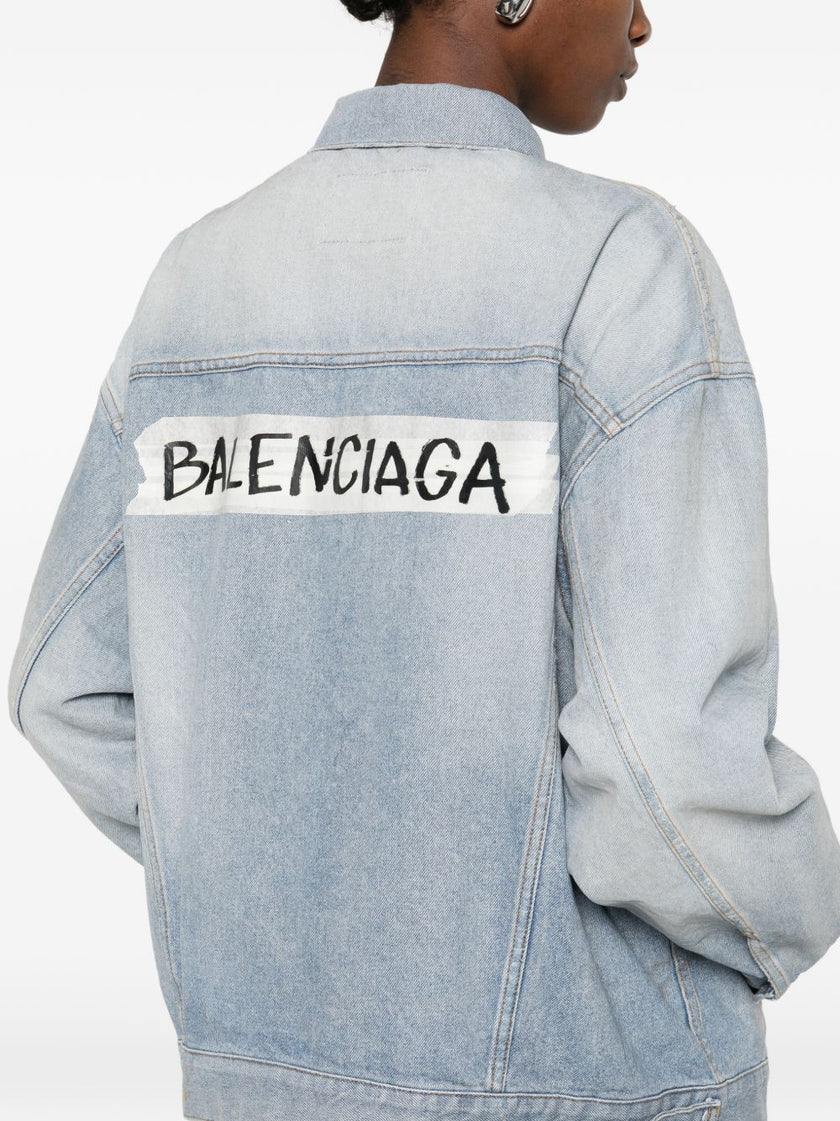 Balenciaga oversized denim cotton jacket