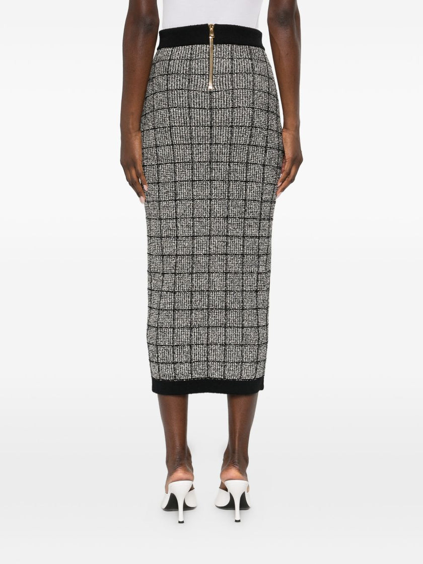 Balmain tweed long skirt