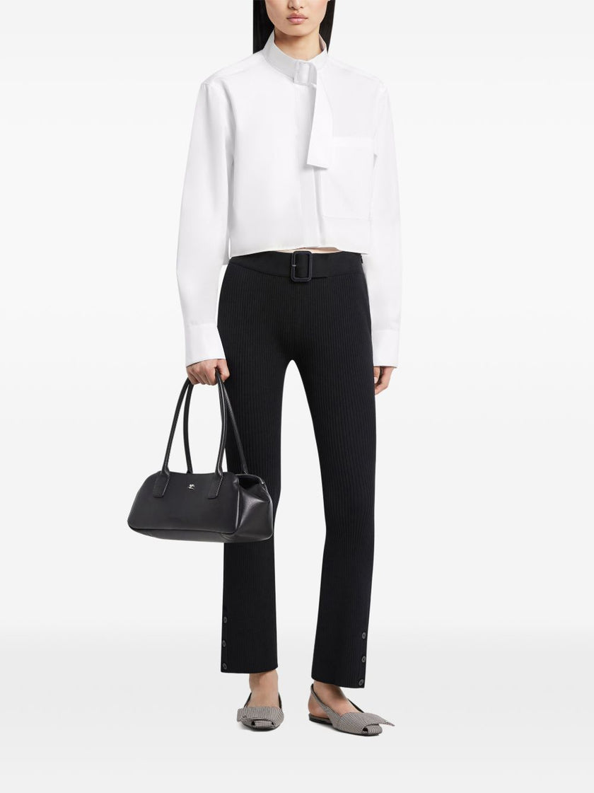 Courreges Pre CourrÃ¨ges Ribbed knitted trousers
