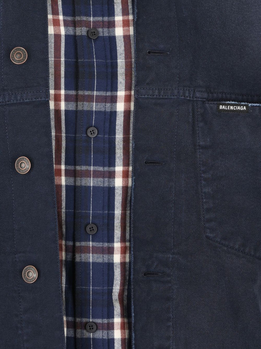 Balenciaga patched shirt jacket