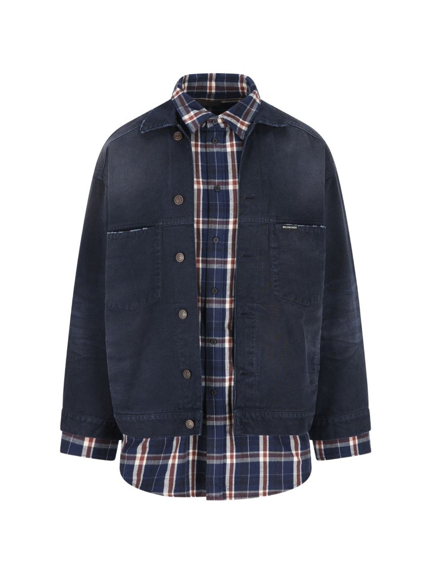 Balenciaga patched shirt jacket