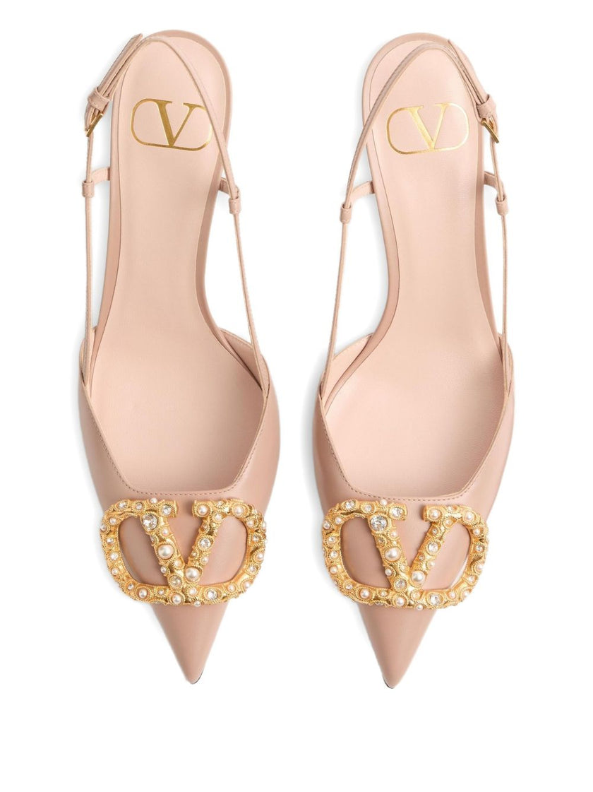 Valentino Garavani Vlogo Signature Slingback Décolleté In 80mm