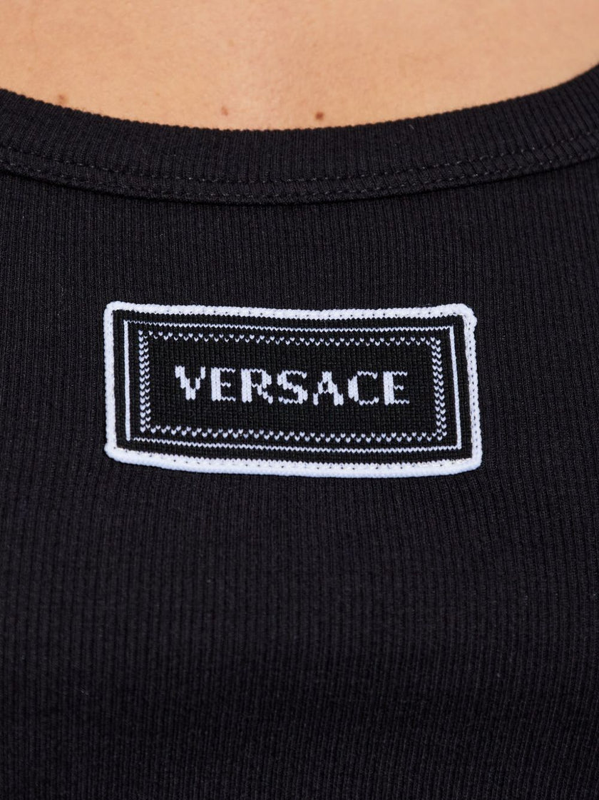 Versace Logo cotton tank top
