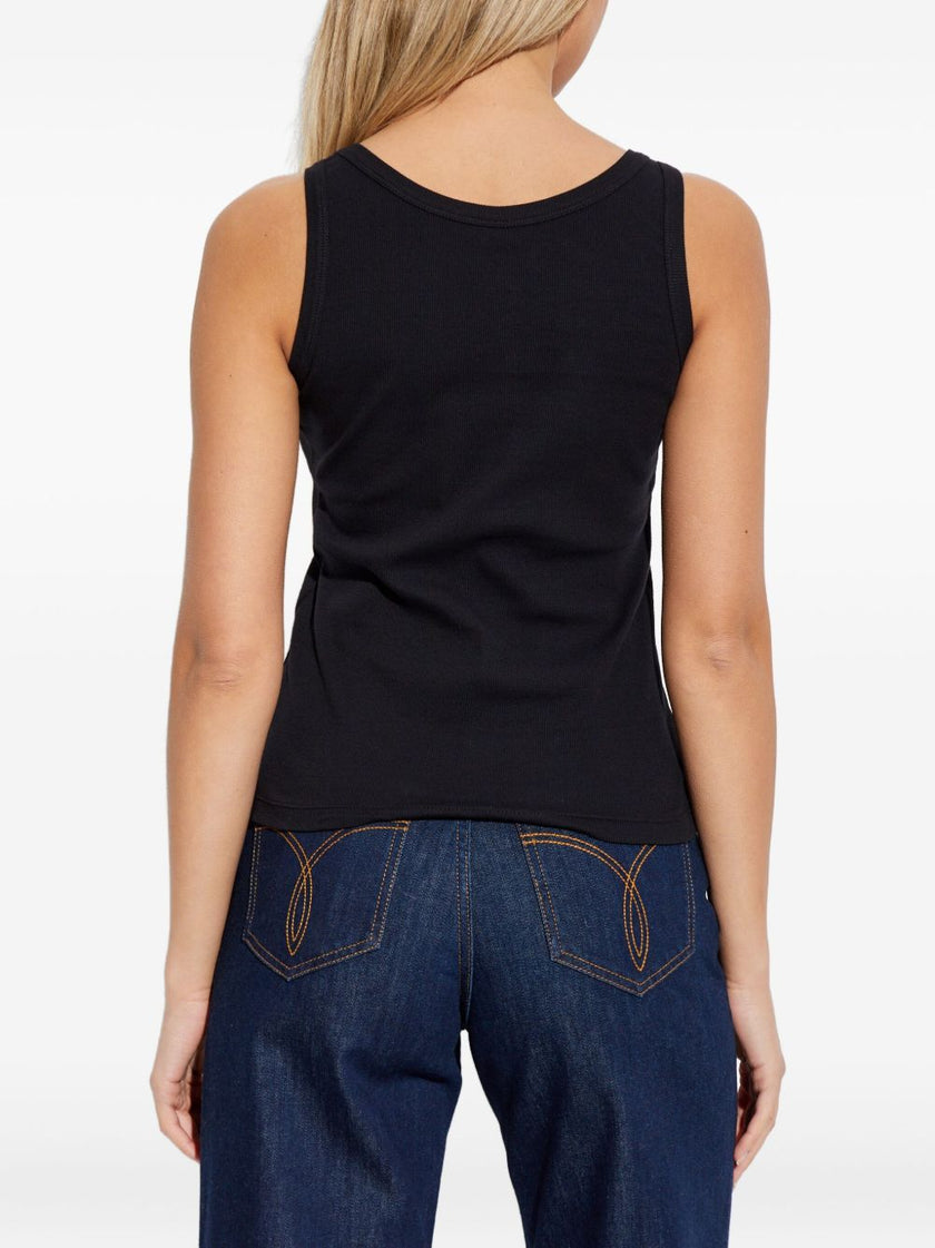 Versace Logo cotton tank top