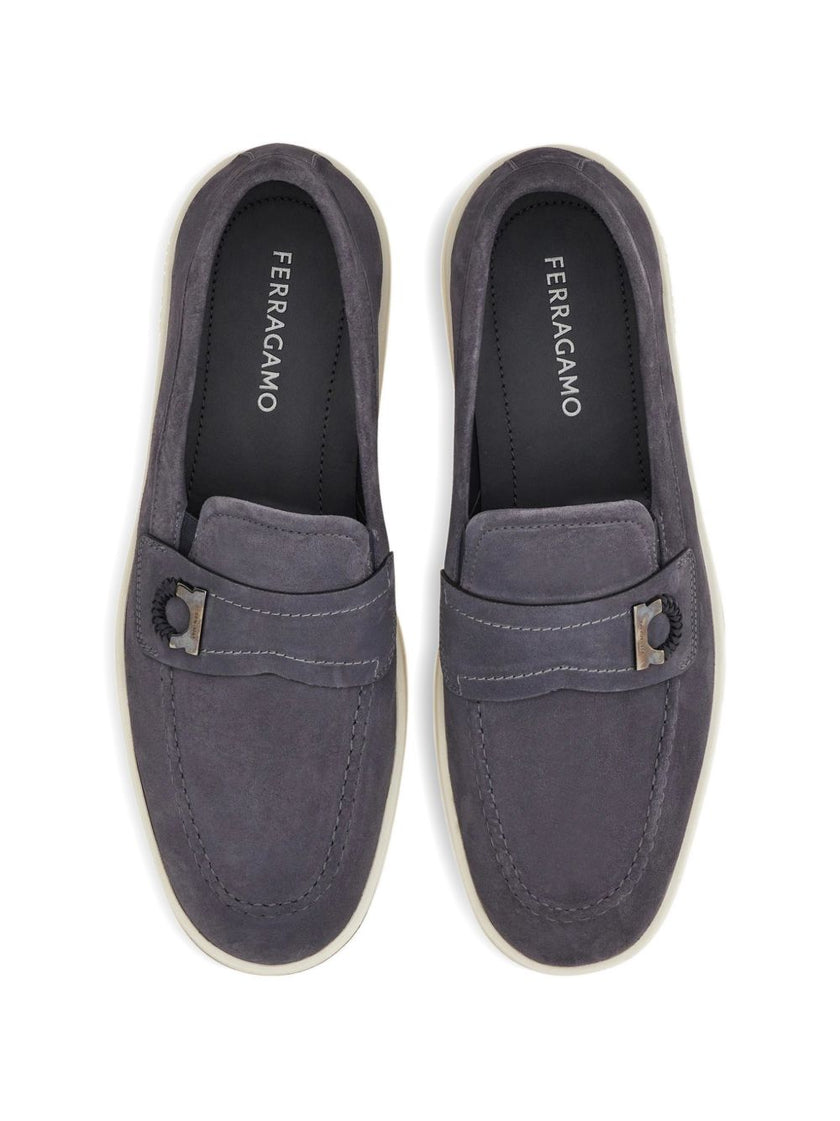 Ferragamo Boat shoe loafer with Gancini ornament