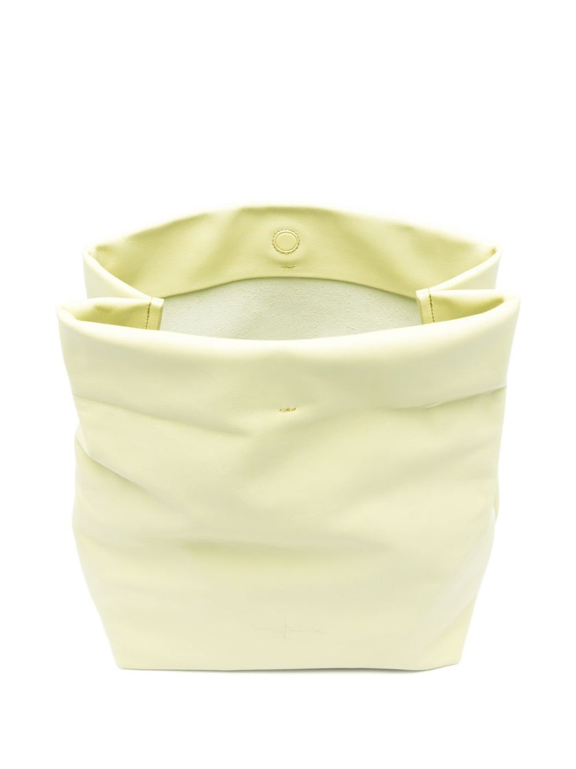 Cortana Delhi S, Large Lime Leather Clutch