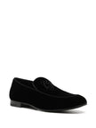 Giorgio Armani Embroidered logo velvet loafers