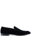 Giorgio Armani Embroidered logo velvet loafers