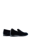Giorgio Armani Embroidered logo velvet loafers
