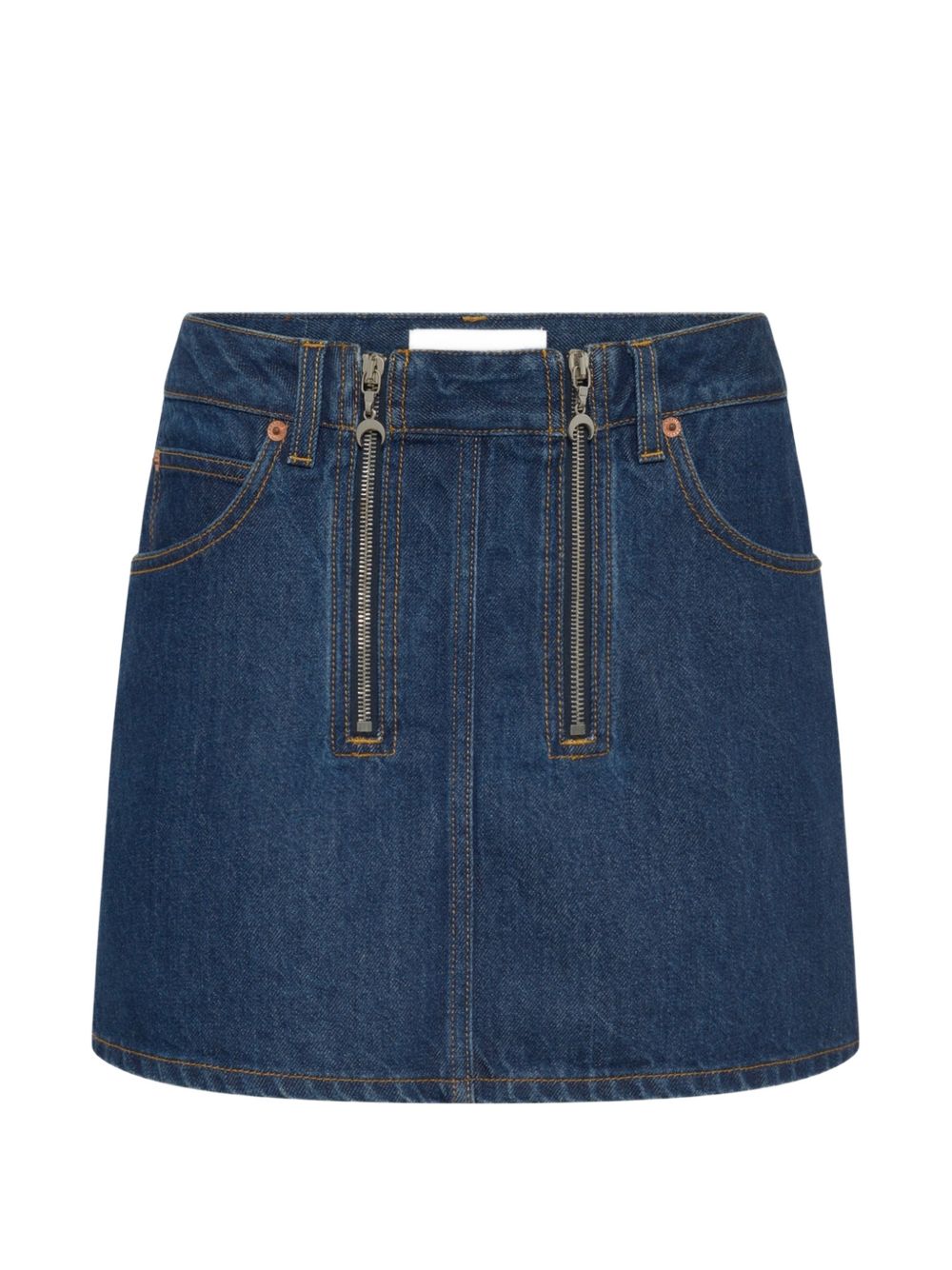 Marine Serre Denim mini skirt