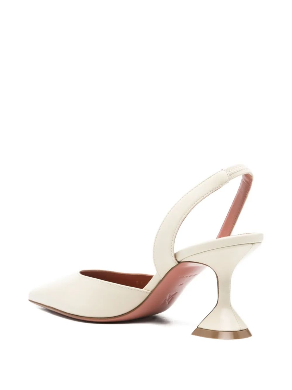 Amina Muaddi Holli Leather Slingback Pumps