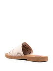 Chloé Chloe Woody Linen Flat Sandals