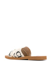 Chloé Chloe Woody Linen Flat Sandals