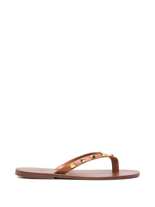 Valentino Garavani Rockstud Leather Thong Sandals