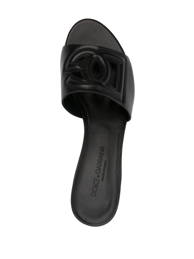 Dolce & Gabbana DG Logo Leather Mules