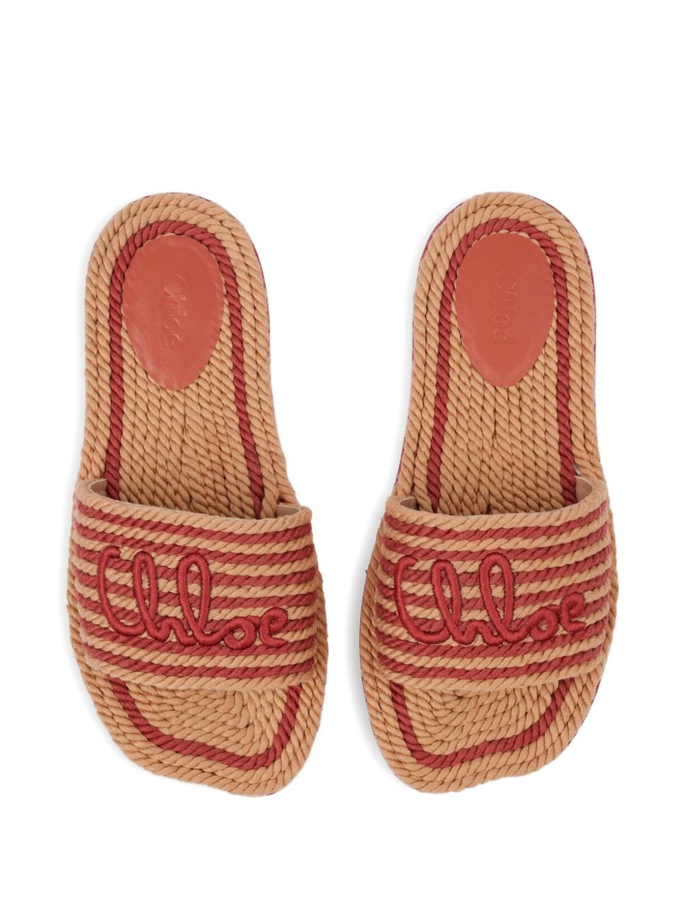 Chloé Chloe Sand Raffia Slides