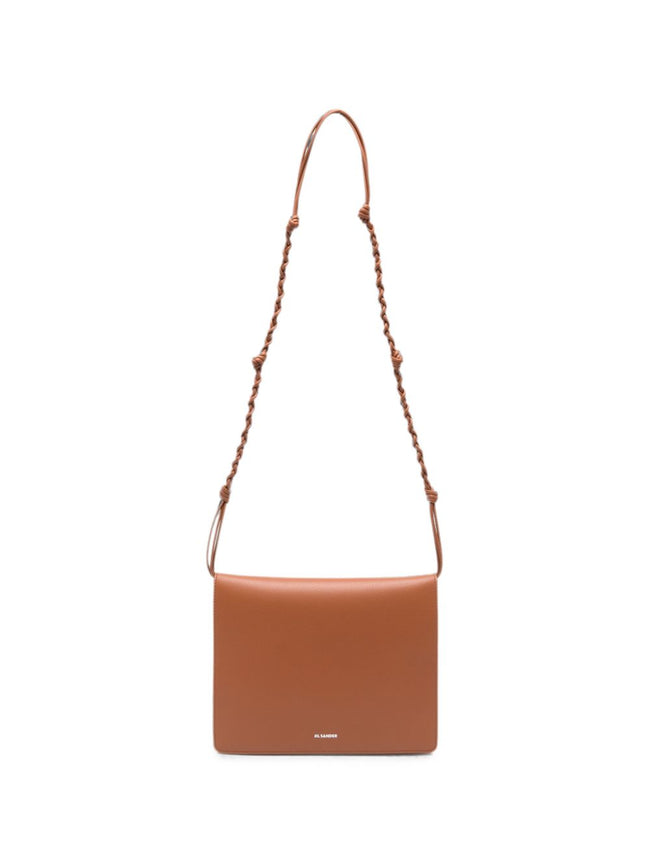 Jil Sander Tangle Flat Medium Leather Crossbody Bag