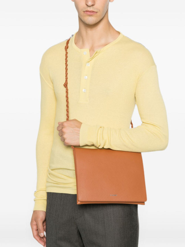 Jil Sander Tangle Flat Medium Leather Crossbody Bag