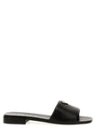 Prada Logo Leather Sandals