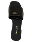 Prada Logo Leather Sandals