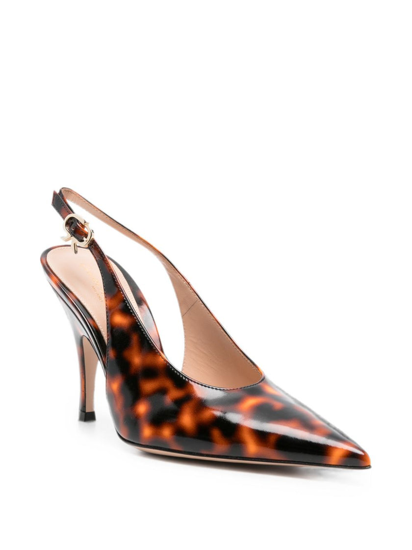Gianvito Rossi Sofia Leather Slingback Pumps