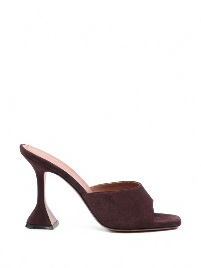 Amina Muaddi Lupita Suede Leather Mules