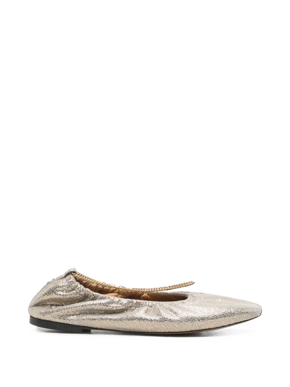 Stella McCartney Metallic Chain Ballet Flats