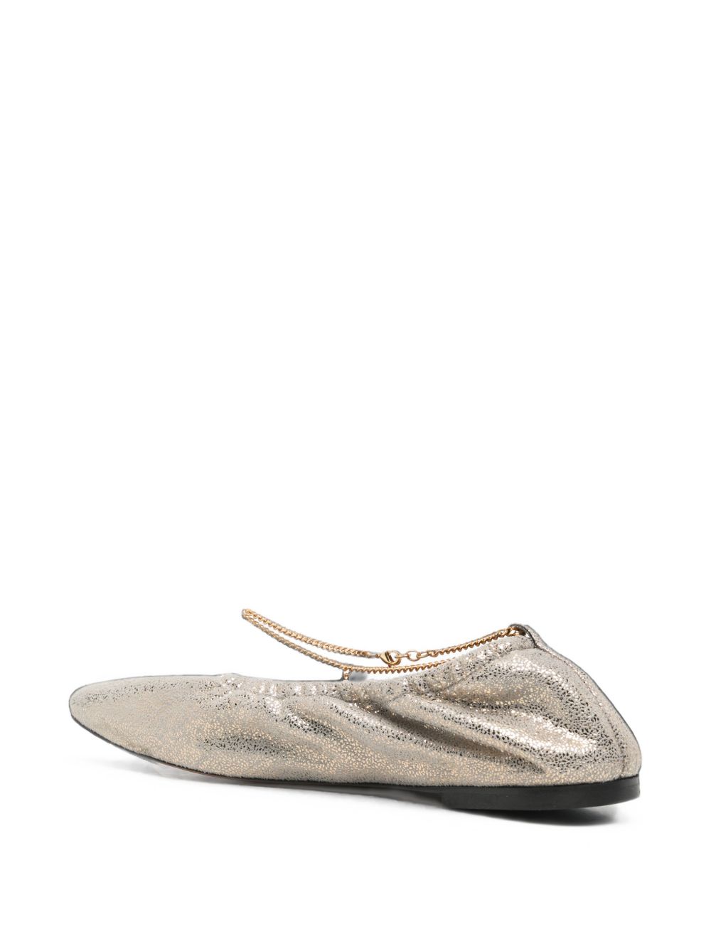 Stella McCartney Metallic Chain Ballet Flats