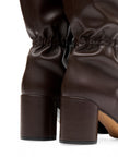 MM6 Maison Margiela Gathered Block Heel Boots