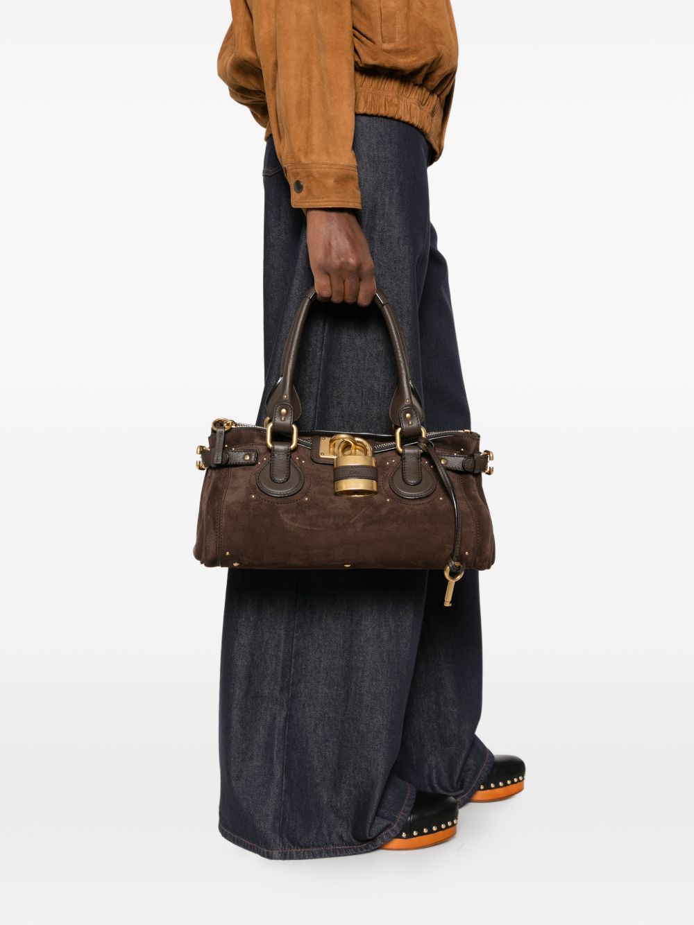 Chloé Paddington suede leather shoulder bag
