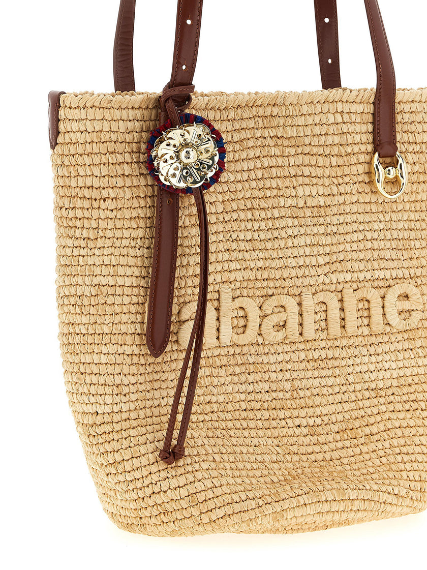 Paco Rabanne Natural Raffia Tote Bag Shopping Bag