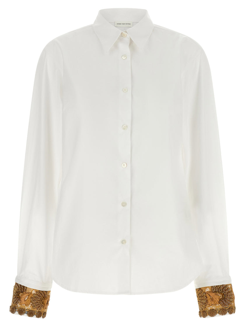 Dries Van Noten Shirt With Embroidered Cuffs